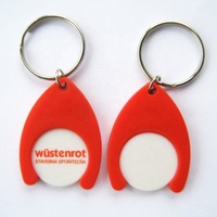 Porte-clés en plastique léger avec logo personnalisé imprimé pour les promotions