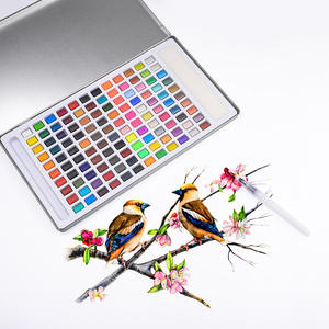 Peinture aquarelle en boîte métallique de qualité supérieure chinoise, non toxique, vente chaude, 56 couleurs, palette - Product Image 3