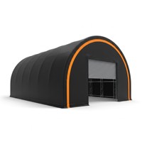 Structure de type arène, abri équestre en tissu, conteneur de stockage, structure de hangar à charpente, tente d'entrepôt, en acier galvanisé avec revêtement PVC certifié