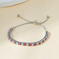Bracelet de tennis en acier inoxydable de haute qualité pour femmes, collection été, rangée unique de diamants avec zircon non décolorant, 3 mm de large