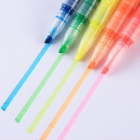 Surligneurs à encre liquide haute capacité, pointe biseautée douce, marqueurs fluorescents pour prise de notes, vente en gros d'usine, logo personnalisé