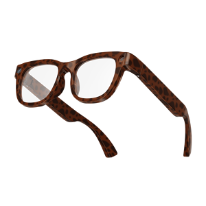 2026 E06D AI Smart Glasses With 13MP 1080P Camera Tortoiseshell Frame Touch Control Video <b>Recording</b> 290mAh Battery TR90 Temple - Product Image 4