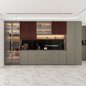 Aparador Multifuncional Elegante de Roble con Cajones de Gran Capacidad, Armarios para Cocina, Comedor, Bar, Decoración del Hogar y Artículos de Mesa - Product Image 3