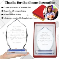 Trophée personnalisé en acrylique transparent multi-facettes BOSN, plaque gravée sur mesure en forme de diamant pour reconnaissance professionnelle (vente en gros)