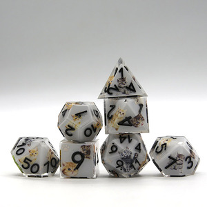 Tùy Chỉnh Nhựa Đa Diện Bên Trong Con Xúc Xắc Đặt Sắc Nét Con Mèo Xúc Xắc Cho Quảng Cáo Trò Chơi Hội Đồng Quản Trị Và Quà Tặng Cho - Product Image 6