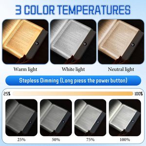 Lampe de lecture LED portable à piles USB, prix de gros, panneau lumineux plat pour livres - Product Image 2