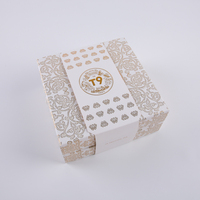 Boîte cadeau en carton gris rigide avec couvercle, logo personnalisé, biodégradable, luxueuse, recyclable, laminage mat