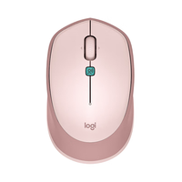 Ratón Inalámbrico Ergonómico Logitech M380 de 4 Botones para Diestros, con Sensor Óptico Retroiluminado, Entrada de Voz Inteligente y Programable, USB/Tipo-C
