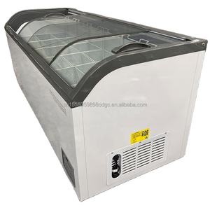 冷凍食品チェストアイランドディスプレイフリーザースーパーマーケット商業用冷凍装置トップスライドガラスドアフリーザー付き - Product Image 1