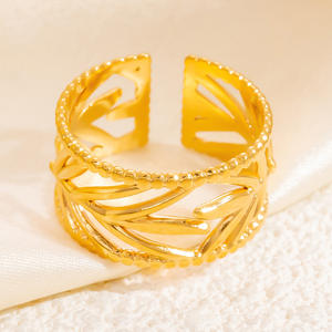 Fashion <b>Rings</b> Geometric Open Top <b>Titanium</b> Steel Unisex Jewelry Gift Yiwu Origin - Product Image 2