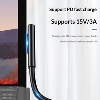 Câble de charge rapide Type-C compatible avec la tablette Microsoft Surface Pro 7/6/5/4/3/Go avec transfert de données, modèle IMX596