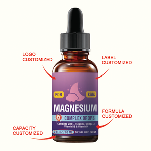 En Stock Gotas <span class=keywords><strong>de</strong></span> Magnesio Complejo para Niños Sabor Fresa Natural <span class=keywords><strong>L</strong></span>-Teanina Omega 3 Vitamina B6 D3 Mejor Apoyo para Dormir <span class=keywords><strong>60ML</strong></span> - Product Image 4