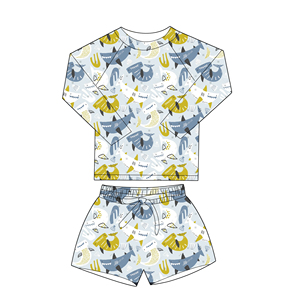 Trajes de Baño de Manga Larga <span class=keywords><strong>para</strong></span> Niños Pequeños, de Secado Rápido, de Dos Piezas, Venta al por Mayor, Ropa de Playa <span class=keywords><strong>para</strong></span> Niños - Product Image 2