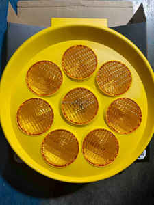 8 pièces LED clignotant saoudien <span class=keywords><strong>arabe</strong></span> 390mm ROADSAFE lumière solaire de tournesol voyant d'avertissement de trafic jaune panneau de signalisation lumière ambre - Product Image 2