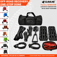 Kit de récupération tout-terrain 4x4 OEM avec corde cinétique, manilles souples, planches de traction, pelle pliante et sac de secours d'urgence
