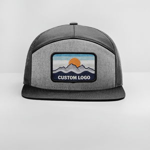 Gorras Trucker Negras de 7 Paneles con Visera Plana, Ajustables, con Parche Bordado de Logotipo Personalizado, Modelo Ri 168 para <span class=keywords><strong>Hombre</strong></span> - Product Image 4