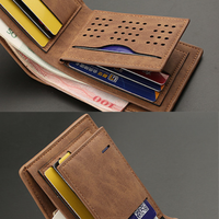 Dompet Pria Kulit PU Minimalis Mewah Trendy Desain Baru