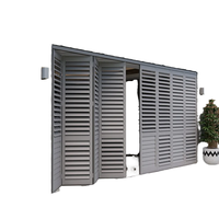 Volet vertical moderne en alliage d'aluminium pour extérieur, taille personnalisée pour salon