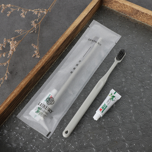 <span class=keywords><strong>Kit</strong></span> dentaire jetable <span class=keywords><strong>de</strong></span> luxe biodégradable en plastique souple, portable et recyclable, emballé individuellement, pour hôtels (vente en gros) - Product Image 2