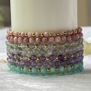 Pulsera de Piedra Natural con Cuentas de Vidrio Coloridas, Diseño de Tendencia para el Éxito Profesional, Personalización para Pedidos al por Mayor - Product Image 5