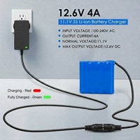 Chargeur de batterie Li-ion 12,6 V 4 A, type mural, pour batteries Li-ion rechargeables 3S 11,1 V, chargeur de batterie au lithium 12,6 V 4 A