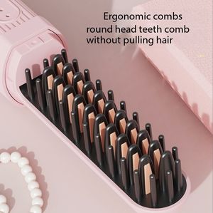 Brosse lissante sans fil en céramique rechargeable, peigne chauffant compact sans fil, brosse chauffante portable de voyage, 3 températures - Product Image 3