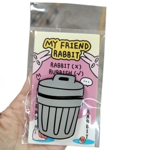 Người bạn của tôi màu hồng thỏ cứng men ve áo pin trở lại thẻ ốc Đen Nickel cup pin với biểu tượng tùy chỉnh cà phê ve áo pin sản xuất - Product Image 1