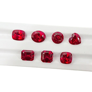 Nuôi cấy <span class=keywords><strong>m</strong></span>àu đá quý <span class=keywords><strong>ruby</strong></span> Emerald Shape 1CT Vòng Bông tai <span class=keywords><strong>m</strong></span>ặt dây chuyền có thể được điên - Product Image 5