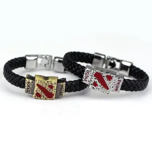 Vintage Style League of Legend DOTA 2 Wristband Game Party Leather Chain Men's Women's Bracelet For Man Gifts Jewelry