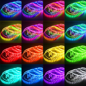 Bande lumineuse <span class=keywords><strong>LED</strong></span> de 16,4 pieds, 300 <span class=keywords><strong>LED</strong></span>, AC 100-240V, SMD 2835, <span class=keywords><strong>ruban</strong></span> <span class=keywords><strong>LED</strong></span> flexible avec télécommande par application, pour la décoration de fond de télévision - Product Image 4