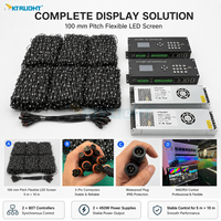 Écran LED flexible personnalisé P100 en maille de pixels 5m x 10m, affichage de scène RGB adressable, contrôle MADRIX Art-Net pour événements et concerts