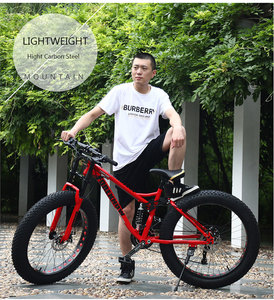 Bicicletta Mountain Bike 26\" con Pneumatici Fat 4.0, 21 Velocità, Doppia Sospensione per Strada Urbana e Sentieri All'aperto - Product Image 6