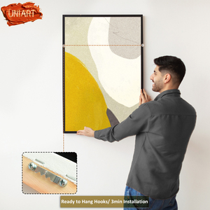 Stampa su Tela Minimalista Personalizzata <span class=keywords><strong>per</strong></span> Cameretta, <span class=keywords><strong>Poster</strong></span> Artistici Lucidi, Decorazione Murale con Forme Organiche Beige Senape <span class=keywords><strong>per</strong></span> <span class=keywords><strong>Cucina</strong></span> - Product Image 4