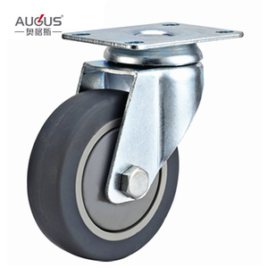Personnalisé n'importe quelle taille roulette à usage moyen tige filetée de 3 pouces pivotante de 4 pouces tpr - Product Image 1