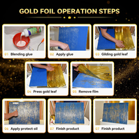 Vente chaude Peinture Décorative Feuille D'or Rouleau Imitation Feuille D'or Pour Meubles Et Décoration De La Maison