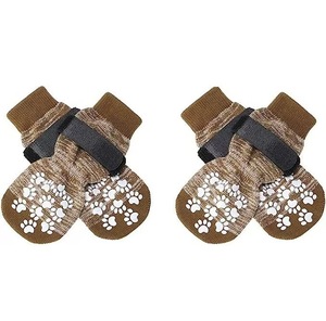 Chaussettes d'extérieur pour animaux de compagnie, empêchent les chiens de s'enlever la saleté, chaussettes tricotées avec des points antidérapants en forme de patte de chien, chaussettes de sport - Product Image 3