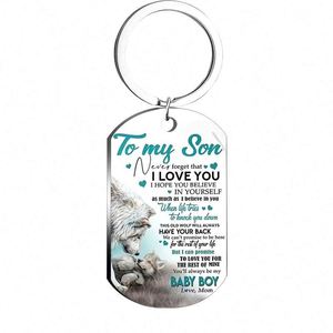 <span class=keywords><strong>À</strong></span> <span class=keywords><strong>mon</strong></span> <span class=keywords><strong>fils</strong></span> n'oubliez jamais que je t'aime <span class=keywords><strong>porte</strong></span>-clés pendentif avec collier en acier inoxydable ou <span class=keywords><strong>porte</strong></span>-clés <span class=keywords><strong>porte</strong></span>-clés enfants jour garçon cadeau - Product Image 2