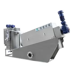 mechanical screw filter press solid liquid separator sludge dewatering machine