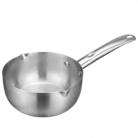 Casserole classique en acier inoxydable FLEY, compatible lave-vaisselle, multi-usages, pour la cuisine domestique et la restauration