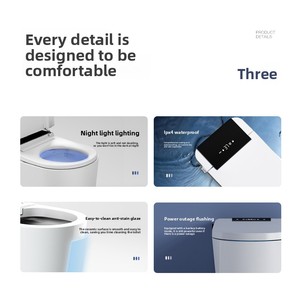 <span class=keywords><strong>WC</strong></span> intelligent avec bidet pour usage domestique, stérilisation entièrement automatique, chauffage instantané, chasse d'eau par siphon, levage du couvercle indépendant de la pression de l'eau, réservoir - Product Image 4
