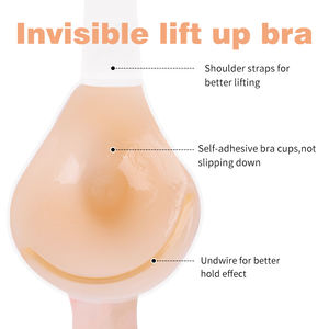 <span class=keywords><strong>Sujetador</strong></span> de silicona de <span class=keywords><strong>talla</strong></span> <span class=keywords><strong>grande</strong></span> para mujer, sin tirantes, <span class=keywords><strong>invisible</strong></span>, sin frente, adhesivo, push up, sin costuras, para pechos grandes - Product Image 4