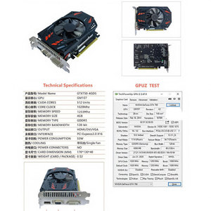 การ์ดจอ GTX 750 8GB GDDR5 128 บิต 512SP Direct X12 ATX การ์ดแสดงผลคอมพิวเตอร์ กำลังไฟต่ำ สำหรับทำงานและเล่นเกม GTX 750 8GB GD - Product Image 2