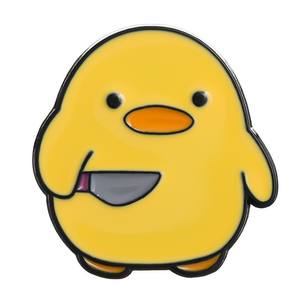 Broches de Metal Esmaltado 3D con Forma de Corazón, Estilo Punk Gótico, para Mochila, Impresión Digital UV, Personajes de TV y Cine, Coleccionables - Product Image 4