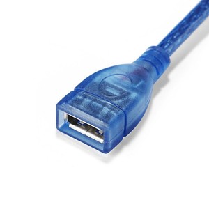 <b>Usb</b> A Male To Female Extension Cable 0.3M Transparent Blue Data Connector For Pc Peripheral Devices - Product Image 4