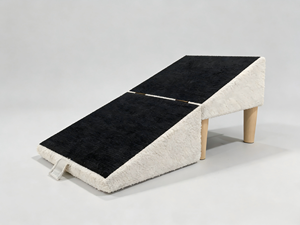 Rampe pliable 2 en 1 <span class=keywords><strong>pour</strong></span> lit, escalier <span class=keywords><strong>pour</strong></span> animaux de compagnie avec ottoman de rangement, pieds en PP antidérapants, rampe <span class=keywords><strong>pour</strong></span> petits chiens, chiens âgés, chats - Product Image 3