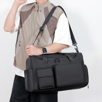 Bolsa de Deporte Impermeable con Múltiples Compartimentos, Separación para Ropa Seca y Mojada, Bolsillo para Zapatos, Correa para Carro, Gran Capacidad, para Viajes, Gimnasio, Fin de Semana