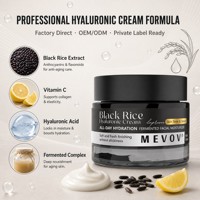 Crème visage au riz noir et à l'acide hyaluronique ODM Skincare, anti-rides, hydratante et apaisante