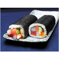 Machine à rouleaux de sushis automatique électrique robuste en acier inoxydable 304 avec moulin à riz, 3,5 kW, haute capacité, conforme HACCP