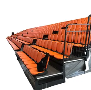 telescopic seating system,retractable platform system for indoor sports center