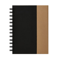 Carnet à spirales avec couverture en kraft recyclé, logo personnalisé, notes adhésives, bloc-notes avec stylo à bille pour cadeaux d'entreprise